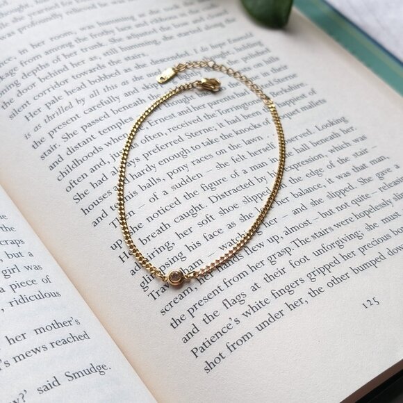 Waterproof Gold Jewelry Tarnish Free 18k Gold PVD Plated - Meivim Leone Anklet - Picture 3 of 5